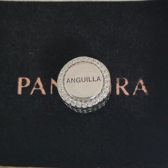 Pandora Anguilla Flag Bead Charm Bracelet Pendant S925 Silver with box - Picture 2 of 9